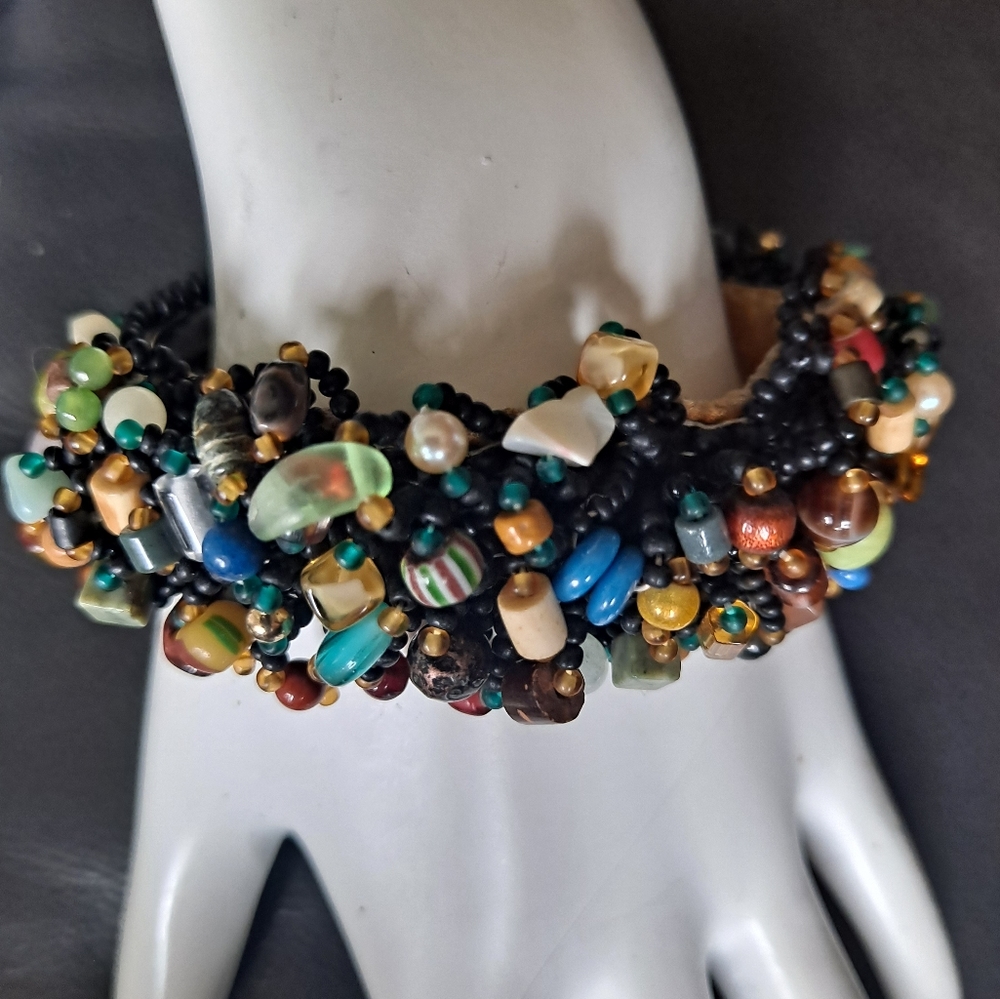 Handcrafted multistoned Unicorn bracelet fits to 7 1/4 wrist. PROTECTED Energy.